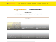 Tablet Screenshot of happyfoodlover.com